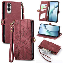 Load image into Gallery viewer, Geometric Zipper Wallet Side Buckle Leather Phone Case, For Samsung Galaxy S26 Edge 5G, For Samsung Galaxy A57 5G, For Samsung Galaxy A37 5G, For Samsung Galaxy S25 Edge 5G, For Samsung Galaxy A56 5G, For Samsung Galaxy A36 5G, For Samsung Galaxy S25 5...