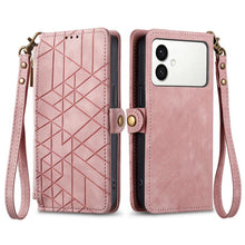 Load image into Gallery viewer, Geometric Zipper Wallet Side Buckle Leather Phone Case, For Samsung Galaxy S26 Edge 5G, For Samsung Galaxy A57 5G, For Samsung Galaxy A37 5G, For Samsung Galaxy S25 Edge 5G, For Samsung Galaxy A56 5G, For Samsung Galaxy A36 5G, For Samsung Galaxy S25 5...