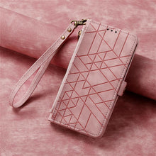 Load image into Gallery viewer, Geometric Zipper Wallet Side Buckle Leather Phone Case, For Samsung Galaxy S26 Edge 5G, For Samsung Galaxy A57 5G, For Samsung Galaxy A37 5G, For Samsung Galaxy S25 Edge 5G, For Samsung Galaxy A56 5G, For Samsung Galaxy A36 5G, For Samsung Galaxy S25 5...