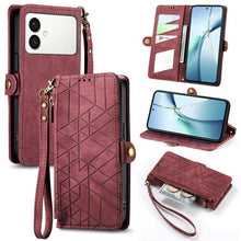 Load image into Gallery viewer, Geometric Zipper Wallet Side Buckle Leather Phone Case, For Samsung Galaxy S26 Edge 5G, For Samsung Galaxy A57 5G, For Samsung Galaxy A37 5G, For Samsung Galaxy S25 Edge 5G, For Samsung Galaxy A56 5G, For Samsung Galaxy A36 5G, For Samsung Galaxy S25 5...