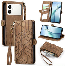 Load image into Gallery viewer, Geometric Zipper Wallet Side Buckle Leather Phone Case, For Samsung Galaxy S26 Edge 5G, For Samsung Galaxy A57 5G, For Samsung Galaxy A37 5G, For Samsung Galaxy S25 Edge 5G, For Samsung Galaxy A56 5G, For Samsung Galaxy A36 5G, For Samsung Galaxy S25 5...