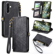 Load image into Gallery viewer, Geometric Zipper Wallet Side Buckle Leather Phone Case, For Samsung Galaxy S26 Edge 5G, For Samsung Galaxy A57 5G, For Samsung Galaxy A37 5G, For Samsung Galaxy S25 Edge 5G, For Samsung Galaxy A56 5G, For Samsung Galaxy A36 5G, For Samsung Galaxy S25 5...