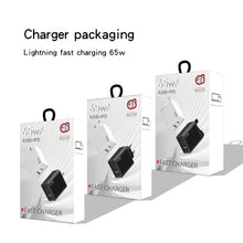 Load image into Gallery viewer, GaN PD48W Type-C PD3.0 + USB3.0 Notebook Adapter for MacBook Series ，EU Plug, EU Plug