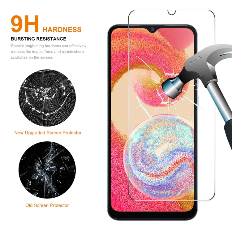 2pcs ENKAY 0.26mm 9H 2.5D High Aluminum-silicon Tempered Glass Film, For Samsung Galaxy M04, For Samsung Galaxy A25 5G, For Samsung Galaxy A35, For Samsung Galaxy A55, For Samsung Galaxy S23 FE, For Samsung Galaxy M54 /F54, For Samsung Galaxy A15 4G / 5G