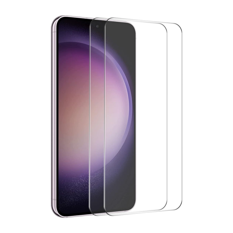 2pcs ENKAY 0.26mm 9H 2.5D High Aluminum-silicon Tempered Glass Film, For Samsung Galaxy A35, For Samsung Galaxy A55, For Samsung Galaxy M04, For Samsung Galaxy A25 5G, For Samsung Galaxy S23 FE, For Samsung Galaxy M54 /F54, For Samsung Galaxy A15 4G / 5G