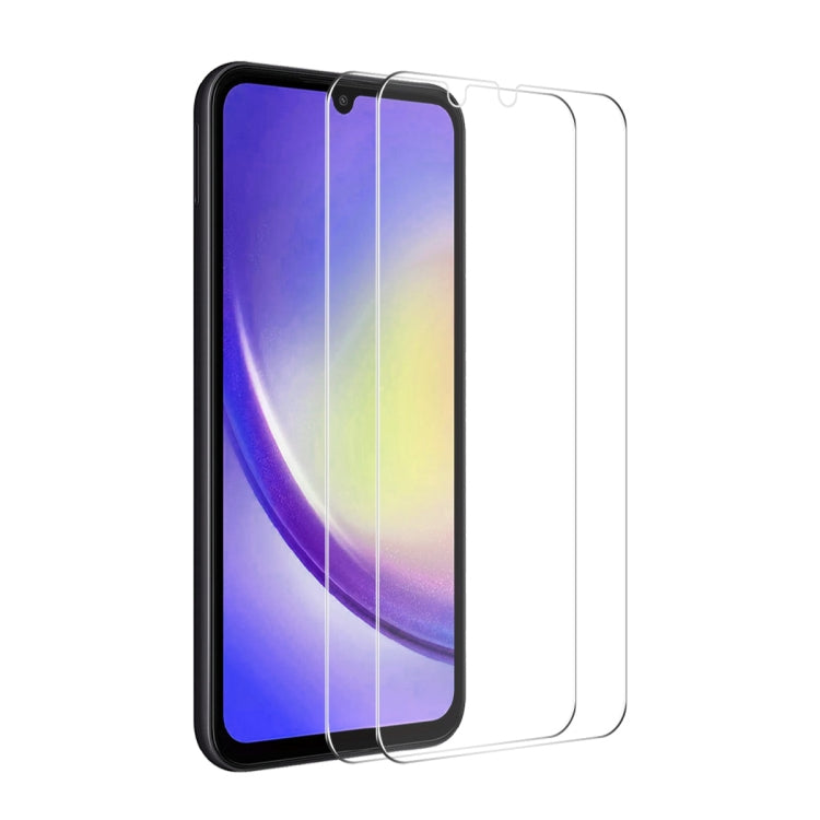 2pcs ENKAY 0.26mm 9H 2.5D High Aluminum-silicon Tempered Glass Film, For Samsung Galaxy A35, For Samsung Galaxy A55, For Samsung Galaxy M04, For Samsung Galaxy A25 5G, For Samsung Galaxy S23 FE, For Samsung Galaxy M54 /F54, For Samsung Galaxy A15 4G / 5G