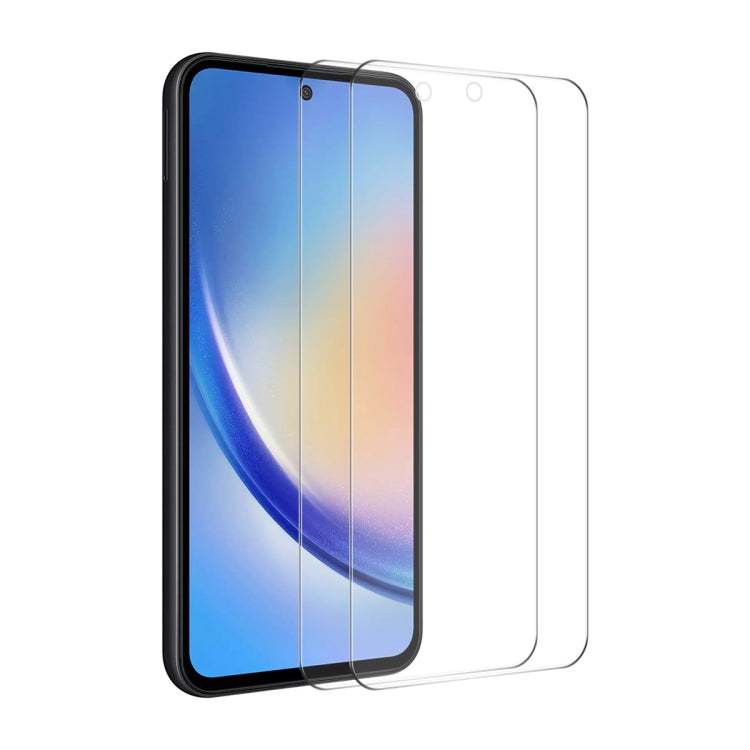 2pcs ENKAY 0.26mm 9H 2.5D High Aluminum-silicon Tempered Glass Film, For Samsung Galaxy A35, For Samsung Galaxy A55, For Samsung Galaxy M04, For Samsung Galaxy A25 5G, For Samsung Galaxy S23 FE, For Samsung Galaxy M54 /F54, For Samsung Galaxy A15 4G / 5G