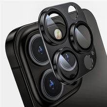 Load image into Gallery viewer, ENKAY Anti-reflection Camera Lens Aluminium Alloy Tempered Glass Film, For iPhone 15 Pro / 15 Pro Max