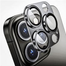 Load image into Gallery viewer, ENKAY Anti-reflection Camera Lens Aluminium Alloy Tempered Glass Film, For iPhone 15 Pro / 15 Pro Max