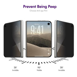 ENKAY Hat-Prince 28 Degree Anti-peeping Tempered Glass Full Screen Film, For iPhone Duo Outer Screen, For iPhone 18 Pro, For iPhone 18 Pro Max, For iPhone 17 Pro Max, For iPhone 17 Pro, For iPhone 17, For iPhone Air, For iPhone 16 Pro Max              ...