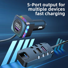 Load image into Gallery viewer, CS11 Multi-Port Rear Seat Extended Car Fast Charger Support Bluetooth MP3 Play, CS11