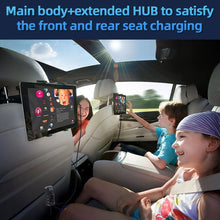 Load image into Gallery viewer, CS11 Multi-Port Rear Seat Extended Car Fast Charger Support Bluetooth MP3 Play, CS11