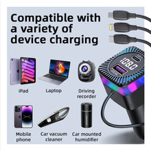 Load image into Gallery viewer, CS5 Car 3 in 1 Bluetooth 5.3 MP3 Player FM Transmitter Charger with Cable, CS5