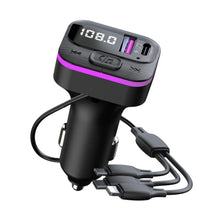Load image into Gallery viewer, CS3 With 3 Charging Cables 66W Car Charger MP3 Player Bluetooth FM Transmitter, CS3