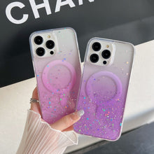 Load image into Gallery viewer, Glitter MagSafe Hybrid Clear TPU Phone Case, For iPhone 12 Pro, For iPhone 11 Pro Max, For iPhone 11, For iPhone 11 Pro