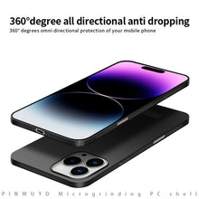 Load image into Gallery viewer, PINWUYO Micro-Frosted PC Ultra-thin Hard Phone Case with Magsafe Magnetic Ring, For iPhone 16 Pro Max, For iPhone 16 Pro, For iPhone 16 Plus, For iPhone 16, For iPhone 15 Pro Max, For iPhone 15 Pro, For iPhone 15 Plus, For iPhone 15
