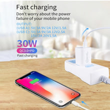 Load image into Gallery viewer, PD30W USB-C / Type-C + QC3.0 USB Dual Port Charger with 1m USB to 8 Pin Data Cable, EU Plug, US Plug, AU Plug