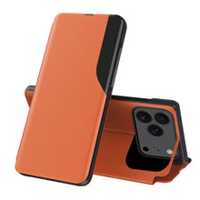 Load image into Gallery viewer, Side Display Flip Leather Phone Case, For iPhone 18 Pro / 17 Pro, For iPhone 18 Pro Max / 17 Pro Max, For iPhone 17e / 16e, For iPhone 17, For iPhone Air, For iPhone 16 Pro Max, For iPhone 16 Pro, For iPhone 16 Plus