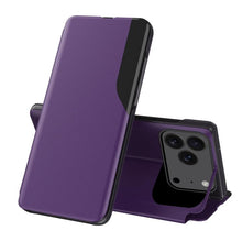 Load image into Gallery viewer, Side Display Flip Leather Phone Case, For iPhone 18 Pro / 17 Pro, For iPhone 18 Pro Max / 17 Pro Max, For iPhone 17e / 16e, For iPhone 17, For iPhone Air, For iPhone 16 Pro Max, For iPhone 16 Pro, For iPhone 16 Plus