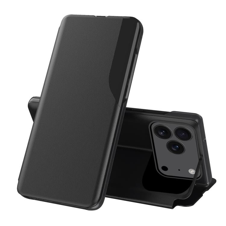 Side Display Flip Leather Phone Case, For iPhone 18 Pro / 17 Pro, For iPhone 18 Pro Max / 17 Pro Max, For iPhone 17e / 16e, For iPhone 17, For iPhone Air, For iPhone 16 Pro Max, For iPhone 16 Pro, For iPhone 16 Plus