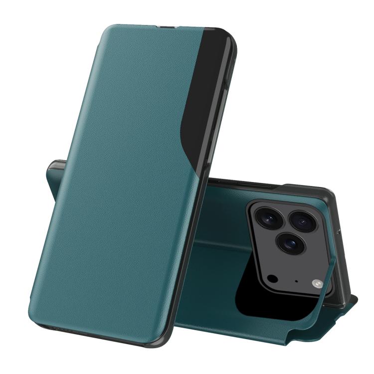 Side Display Flip Leather Phone Case, For iPhone 18 Pro / 17 Pro, For iPhone 18 Pro Max / 17 Pro Max, For iPhone 17e / 16e, For iPhone 17, For iPhone Air, For iPhone 16 Pro Max, For iPhone 16 Pro, For iPhone 16 Plus