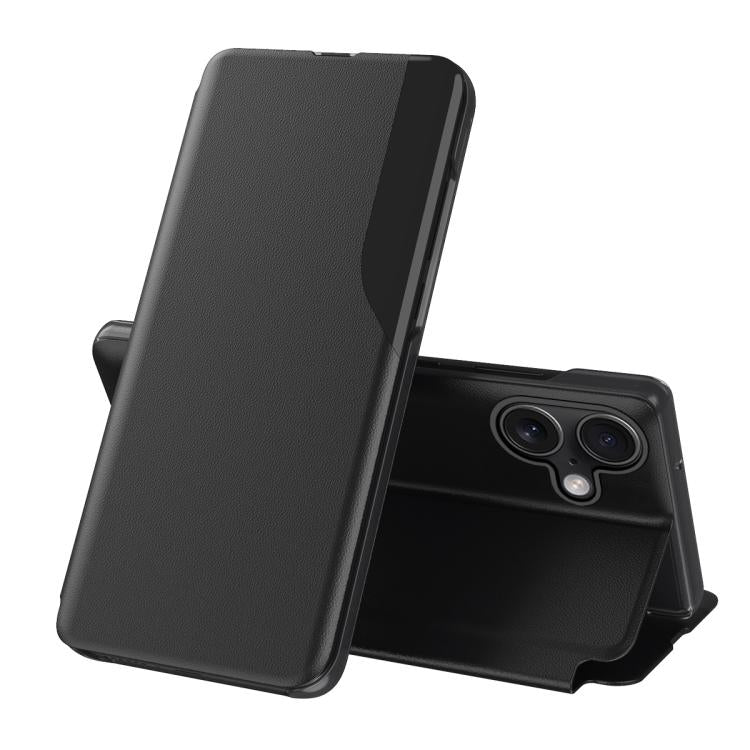 Side Display Flip Leather Phone Case, For iPhone 18 Pro / 17 Pro, For iPhone 18 Pro Max / 17 Pro Max, For iPhone 17e / 16e, For iPhone 17, For iPhone Air, For iPhone 16 Pro Max, For iPhone 16 Pro, For iPhone 16 Plus