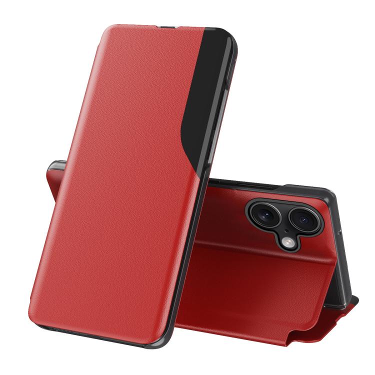 Side Display Flip Leather Phone Case, For iPhone 18 Pro / 17 Pro, For iPhone 18 Pro Max / 17 Pro Max, For iPhone 17e / 16e, For iPhone 17, For iPhone Air, For iPhone 16 Pro Max, For iPhone 16 Pro, For iPhone 16 Plus