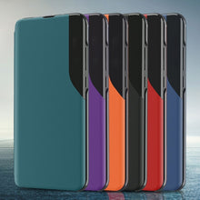 Load image into Gallery viewer, Side Display Flip Leather Phone Case, For iPhone 17e / 16e, For iPhone 17 Pro Max, For iPhone 17 Pro, For iPhone 17, For iPhone Air, For iPhone 16 Pro Max, For iPhone 16 Pro, For iPhone 16 Plus