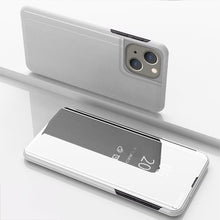 Load image into Gallery viewer, Plated Mirror Horizontal Flip Leather Phone Case with Holder, For iPhone 16 Pro, For iPhone 16 Plus, For iPhone 16, For iPhone 15 Pro Max, For iPhone 15 Pro, For iPhone 15 Plus