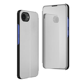 Plated Mirror Horizontal Flip Leather Phone Case with Holder, For iPhone 17e / 16e, For iPhone 17 Pro Max, For iPhone 17 Pro, For iPhone 17, For iPhone Air, For iPhone 16 Pro Max