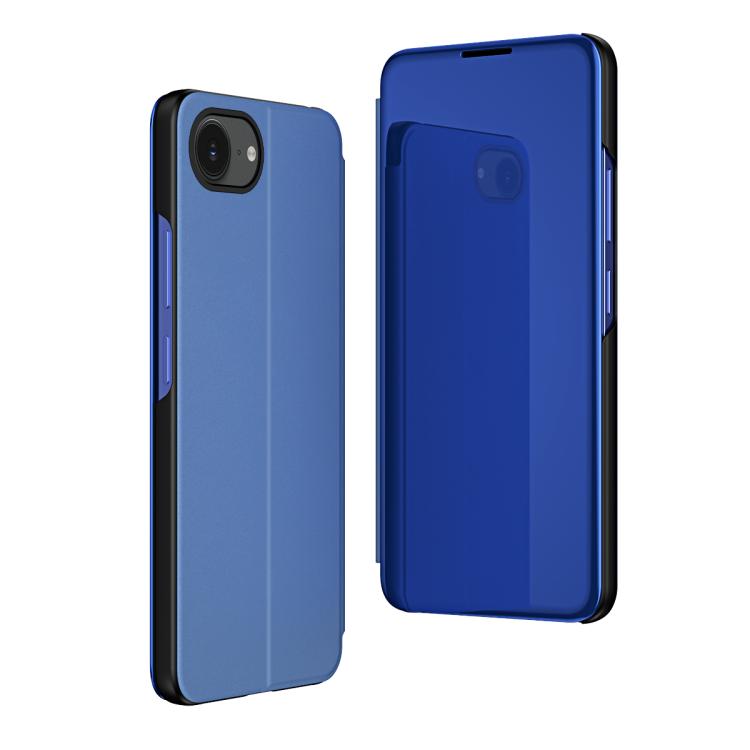 Plated Mirror Horizontal Flip Leather Phone Case with Holder, For iPhone 18 Pro / 17 Pro, For iPhone 18 Pro Max / 17 Pro Max, For iPhone 17e / 16e, For iPhone 17, For iPhone Air, For iPhone 16 Pro Max
