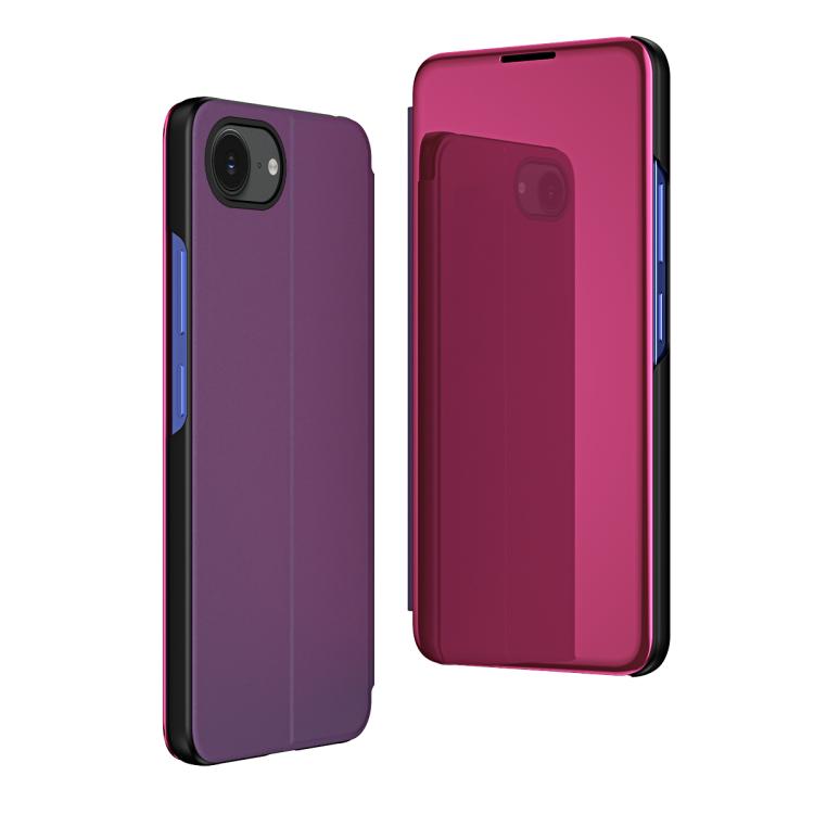 Plated Mirror Horizontal Flip Leather Phone Case with Holder, For iPhone 18 Pro / 17 Pro, For iPhone 18 Pro Max / 17 Pro Max, For iPhone 17e / 16e, For iPhone 17, For iPhone Air, For iPhone 16 Pro Max