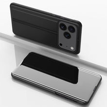 Load image into Gallery viewer, Plated Mirror Horizontal Flip Leather Phone Case with Holder, For iPhone 18 Pro / 17 Pro, For iPhone 18 Pro Max / 17 Pro Max, For iPhone 17e / 16e, For iPhone 17, For iPhone Air, For iPhone 16 Pro Max