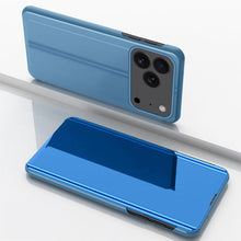 Load image into Gallery viewer, Plated Mirror Horizontal Flip Leather Phone Case with Holder, For iPhone 18 Pro / 17 Pro, For iPhone 18 Pro Max / 17 Pro Max, For iPhone 17e / 16e, For iPhone 17, For iPhone Air, For iPhone 16 Pro Max