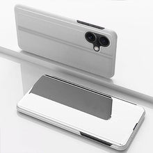 Load image into Gallery viewer, Plated Mirror Horizontal Flip Leather Phone Case with Holder, For iPhone 18 Pro / 17 Pro, For iPhone 18 Pro Max / 17 Pro Max, For iPhone 17e / 16e, For iPhone 17, For iPhone Air, For iPhone 16 Pro Max
