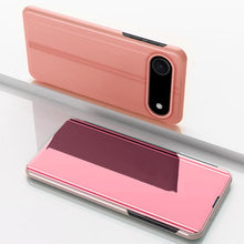 Load image into Gallery viewer, Plated Mirror Horizontal Flip Leather Phone Case with Holder, For iPhone 17e / 16e, For iPhone 17 Pro Max, For iPhone 17 Pro, For iPhone 17, For iPhone Air, For iPhone 16 Pro Max