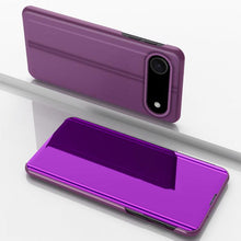 Load image into Gallery viewer, Plated Mirror Horizontal Flip Leather Phone Case with Holder, For iPhone 17e / 16e, For iPhone 17 Pro Max, For iPhone 17 Pro, For iPhone 17, For iPhone Air, For iPhone 16 Pro Max