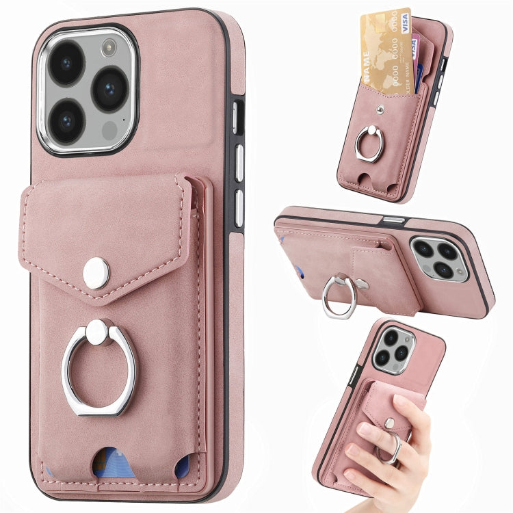 Electroplating Skin-feel Leather Ring Card Wallet Phone Case, For  iPhone 15 Plus, For iPhone 15 Pro Max, For iPhone 15 Pro, For  iPhone 15, For iPhone 14 Pro, For  iPhone 14 Pro Max