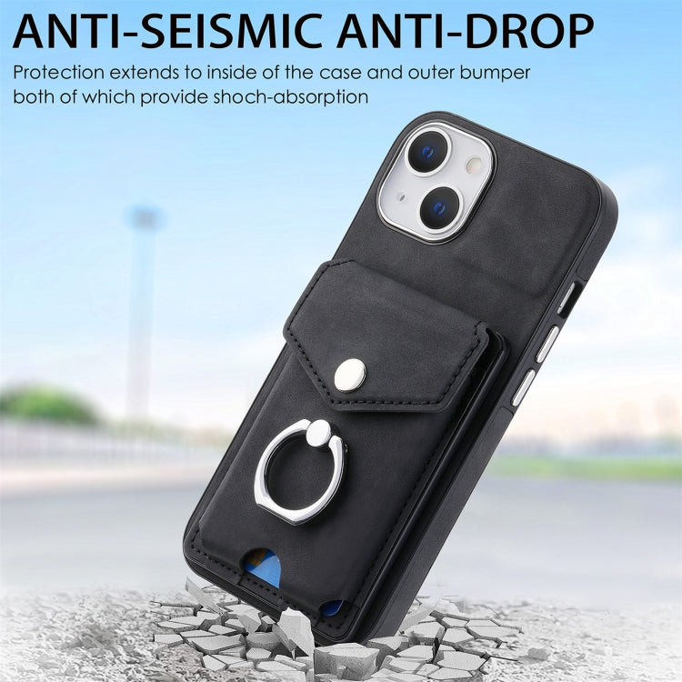 Electroplating Skin-feel Leather Ring Card Wallet Phone Case, For  iPhone 15 Plus, For iPhone 15 Pro Max, For iPhone 15 Pro, For  iPhone 15, For iPhone 14 Pro, For  iPhone 14 Pro Max