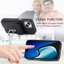 Load image into Gallery viewer, Electroplating Skin-feel Leather Ring Card Wallet Phone Case, For  iPhone 15 Plus, For iPhone 15 Pro Max, For iPhone 15 Pro, For  iPhone 15, For iPhone 14 Pro, For  iPhone 14 Pro Max