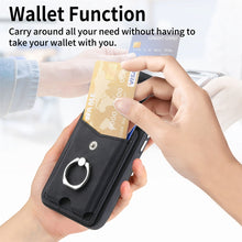 Load image into Gallery viewer, Electroplating Skin-feel Leather Ring Card Wallet Phone Case, For  iPhone 15 Plus, For iPhone 15 Pro Max, For iPhone 15 Pro, For  iPhone 15, For iPhone 14 Pro, For  iPhone 14 Pro Max