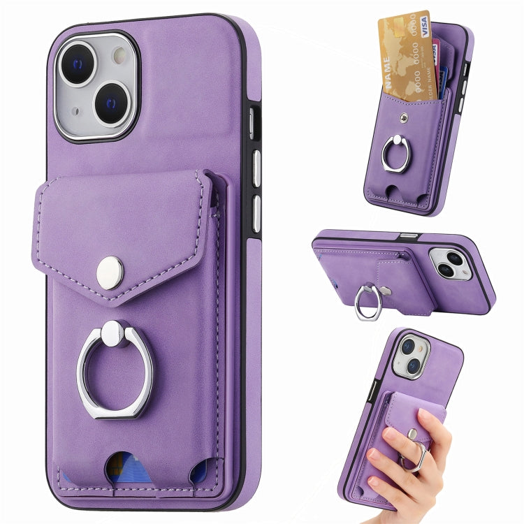 Electroplating Skin-feel Leather Ring Card Wallet Phone Case, For  iPhone 15 Plus, For iPhone 15 Pro Max, For iPhone 15 Pro, For  iPhone 15, For iPhone 14 Pro, For  iPhone 14 Pro Max