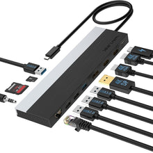 Load image into Gallery viewer, Wavlink UMD08 DisplayPort 12 in 1 Type-C Triple Display Docking Station, UMD08