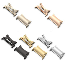 Load image into Gallery viewer, 20mm 1 Pair Button Style Curved Metal Watch Band Connector