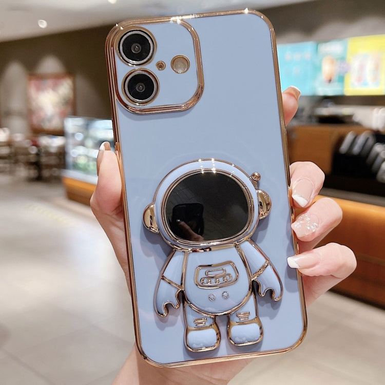 Electroplating Astronaut Holder Phone Case, For iPhone 17e / 16e, For iPhone 17 Pro Max, For iPhone 17 Pro, For iPhone 17, For iPhone Air, For iPhone 16 Pro Max, For iPhone 16 Pro, For iPhone 16 Plus