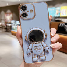 Load image into Gallery viewer, Electroplating Astronaut Holder Phone Case, For iPhone 17e / 16e, For iPhone 17 Pro Max, For iPhone 17 Pro, For iPhone 17, For iPhone Air, For iPhone 16 Pro Max, For iPhone 16 Pro, For iPhone 16 Plus