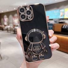 Load image into Gallery viewer, Electroplating Astronaut Holder Phone Case, For iPhone 17e / 16e, For iPhone 17 Pro Max, For iPhone 17 Pro, For iPhone 17, For iPhone Air, For iPhone 16 Pro Max, For iPhone 16 Pro, For iPhone 16 Plus