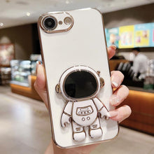 Load image into Gallery viewer, Electroplating Astronaut Holder Phone Case, For iPhone 17e / 16e, For iPhone 17 Pro Max, For iPhone 17 Pro, For iPhone 17, For iPhone Air, For iPhone 16 Pro Max, For iPhone 16 Pro, For iPhone 16 Plus