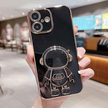 Load image into Gallery viewer, Electroplating Astronaut Holder Phone Case, For iPhone 17e / 16e, For iPhone 17 Pro Max, For iPhone 17 Pro, For iPhone 17, For iPhone Air, For iPhone 16 Pro Max, For iPhone 16 Pro, For iPhone 16 Plus