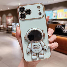 Load image into Gallery viewer, Electroplating Astronaut Holder Phone Case, For iPhone 17e / 16e, For iPhone 17 Pro Max, For iPhone 17 Pro, For iPhone 17, For iPhone Air, For iPhone 16 Pro Max, For iPhone 16 Pro, For iPhone 16 Plus